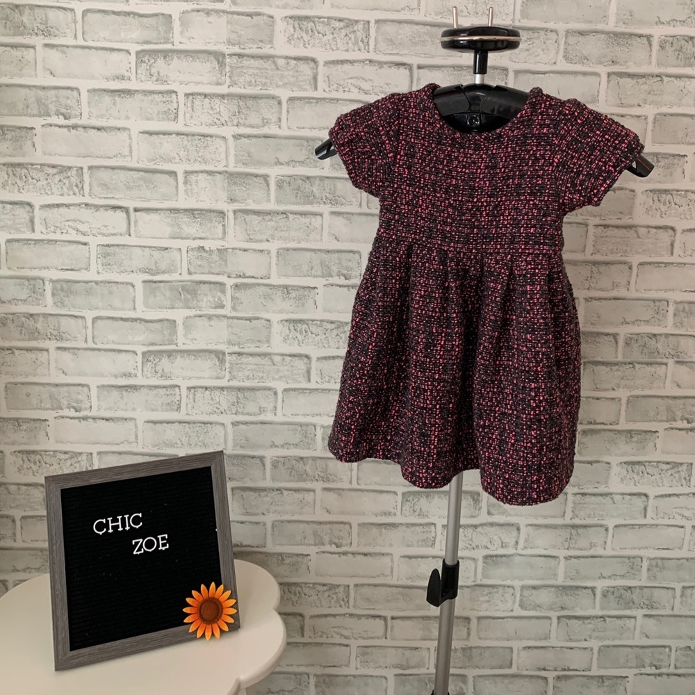 Lili Gaufrette pink and black dress